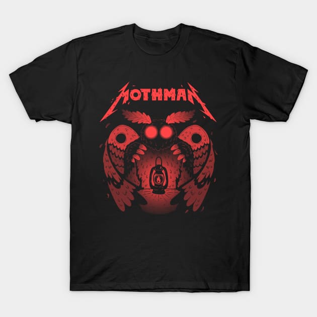 Metal Mothman T-Shirt by 8BitHobo